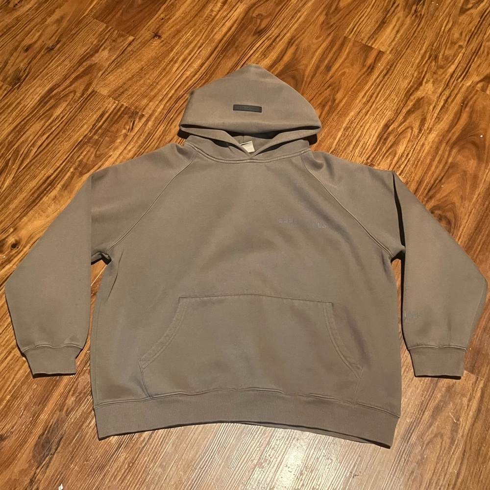 Fear of God Essentials Olive Green Hoodie